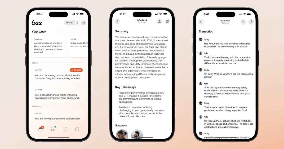 Bee : le wearable IA d'Amazon pour organiser vos conversations