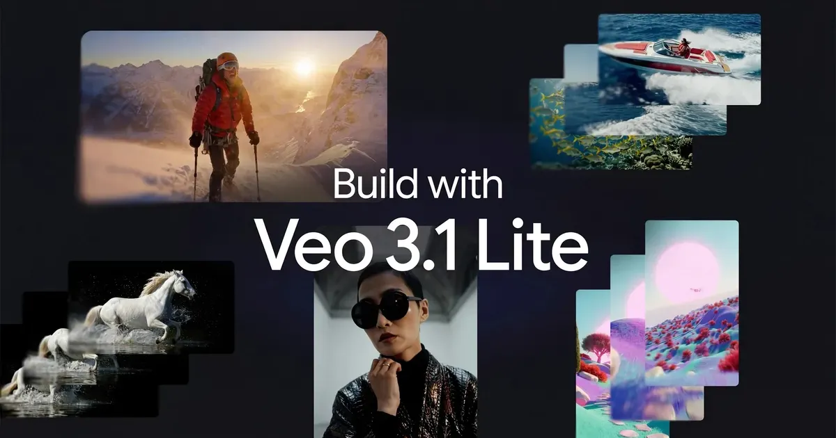 Google Veo 3.1 Lite : génération vidéo IA à moitié prix