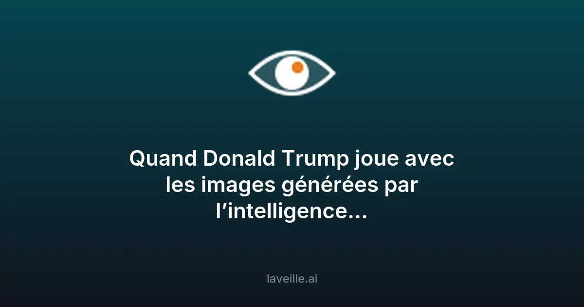 Trump et l'IA : les images générées en politique