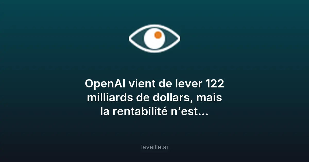 OpenAI lève 122 milliards de dollars : un record en IA générative