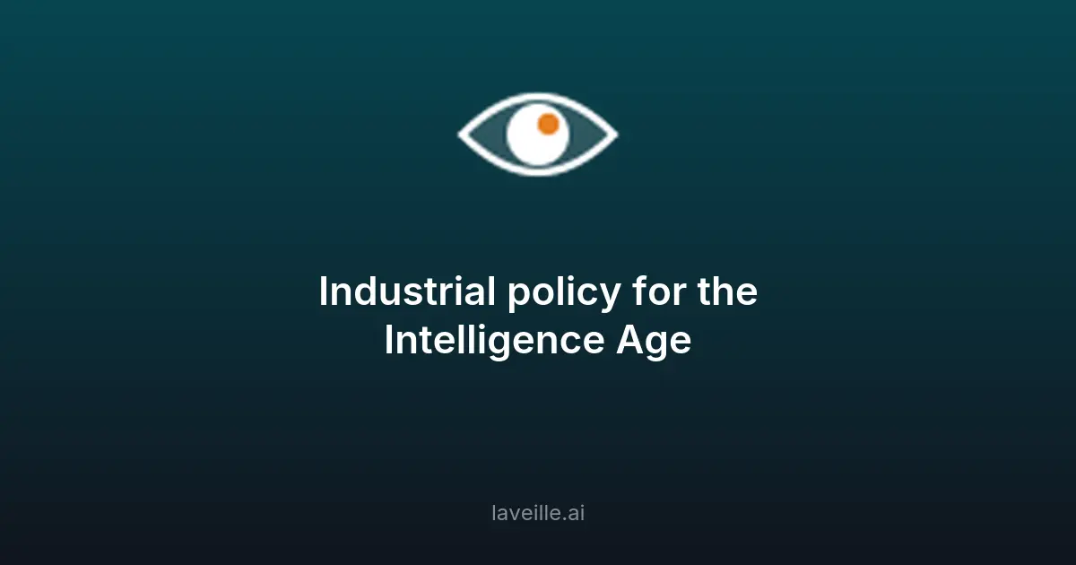 Politiques industrielles pour l'ère de l'intelligence avancée